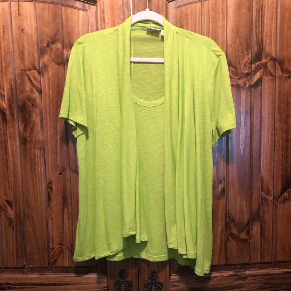 Faux sweater front casual top